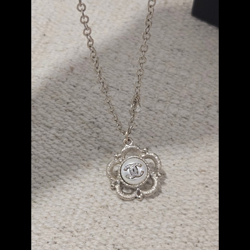 Chanel 香奈兒 復古山茶花珍珠項鍊-4