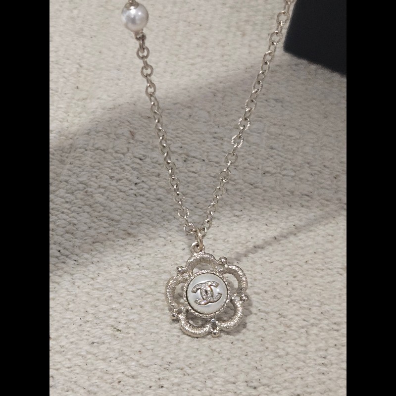 Chanel 香奈兒 復古山茶花珍珠項鍊-5