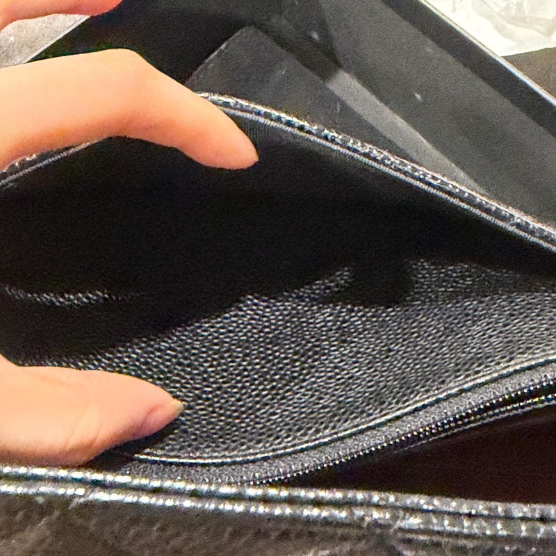 全新全配❤️ 香奈兒 #黑銀 #荔枝皮 #woc #經典款-11