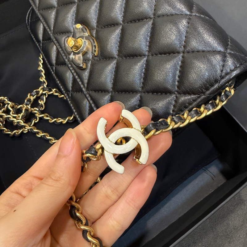 全新全配❤️新款❤️ 香奈兒 #soblack #旋轉扣 #woc #可調節-5