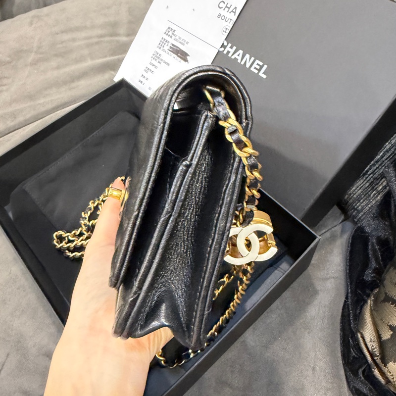 全新全配❤️新款❤️ 香奈兒 #soblack #旋轉扣 #woc #可調節-6