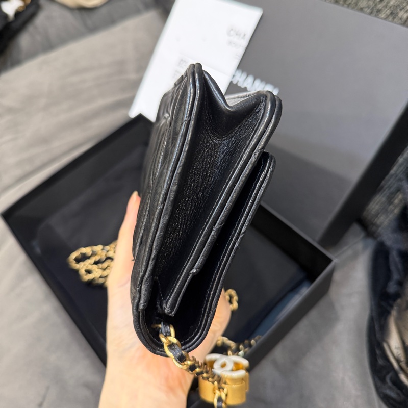 全新全配❤️新款❤️ 香奈兒 #soblack #旋轉扣 #woc #可調節-11