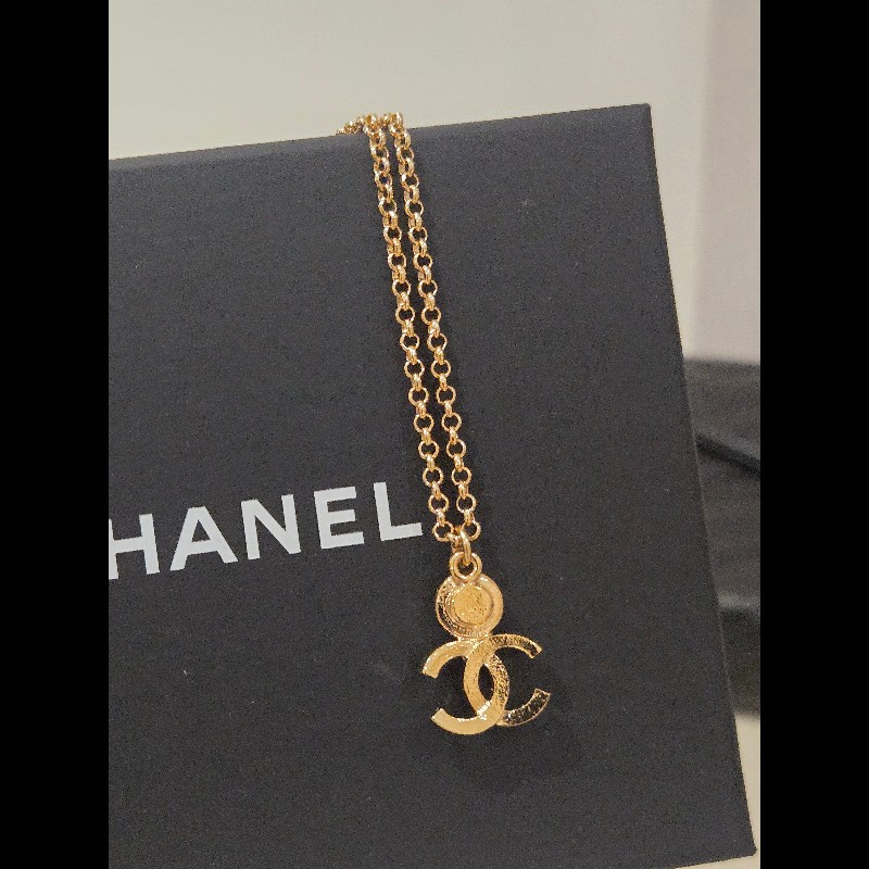 Chanel 香奈兒 24C 蜜桃粉金雙Clogo滿鑽項鍊 溫柔到骨子裡 🍑✨-4