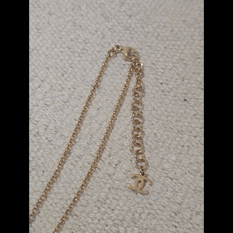 Chanel 香奈兒 24C 蜜桃粉金雙Clogo滿鑽項鍊 溫柔到骨子裡 🍑✨-5