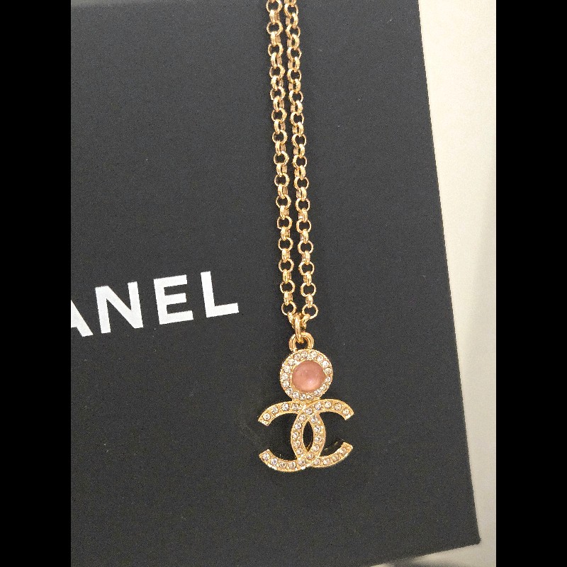 Chanel 香奈兒 24C 蜜桃粉金雙Clogo滿鑽項鍊 溫柔到骨子裡 🍑✨-20