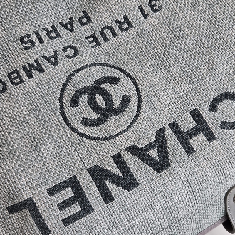 全新全配❤️ 香奈兒 #沙灘包 #霧霾灰 #托特包 #藍灰色-5