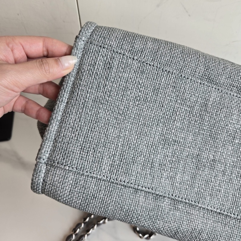 全新全配❤️ 香奈兒 #沙灘包 #霧霾灰 #托特包 #藍灰色-8