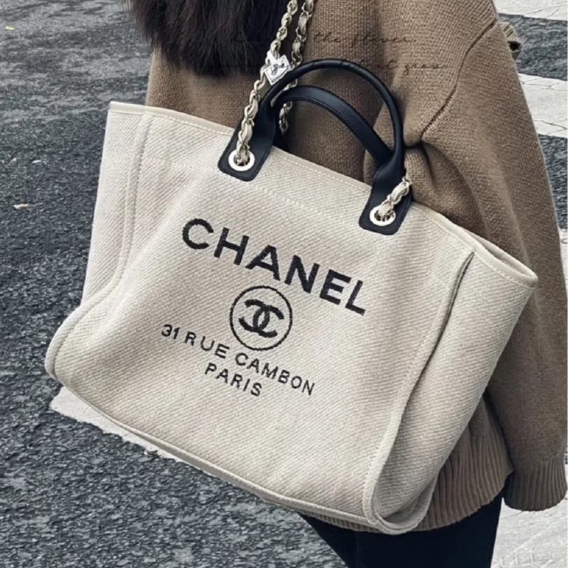 閒置全配❤️晶片款❤️ #香奈兒 #沙灘包 #熊貓 #托特包-0