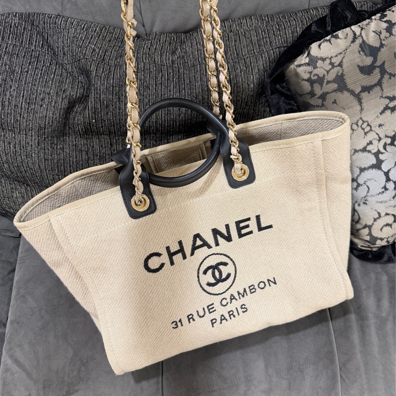 閒置全配❤️晶片款❤️ #香奈兒 #沙灘包 #熊貓 #托特包-2