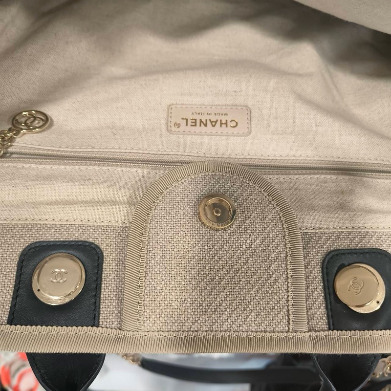 閒置全配❤️晶片款❤️ #香奈兒 #沙灘包 #熊貓 #托特包-13