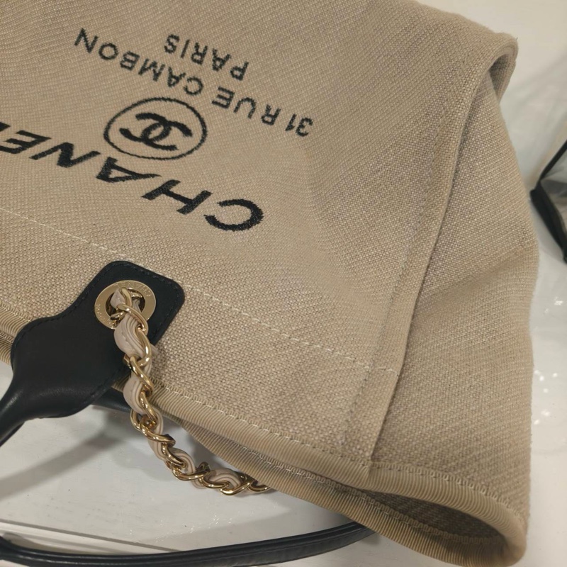 閒置全配❤️晶片款❤️ #香奈兒 #沙灘包 #熊貓 #托特包-26