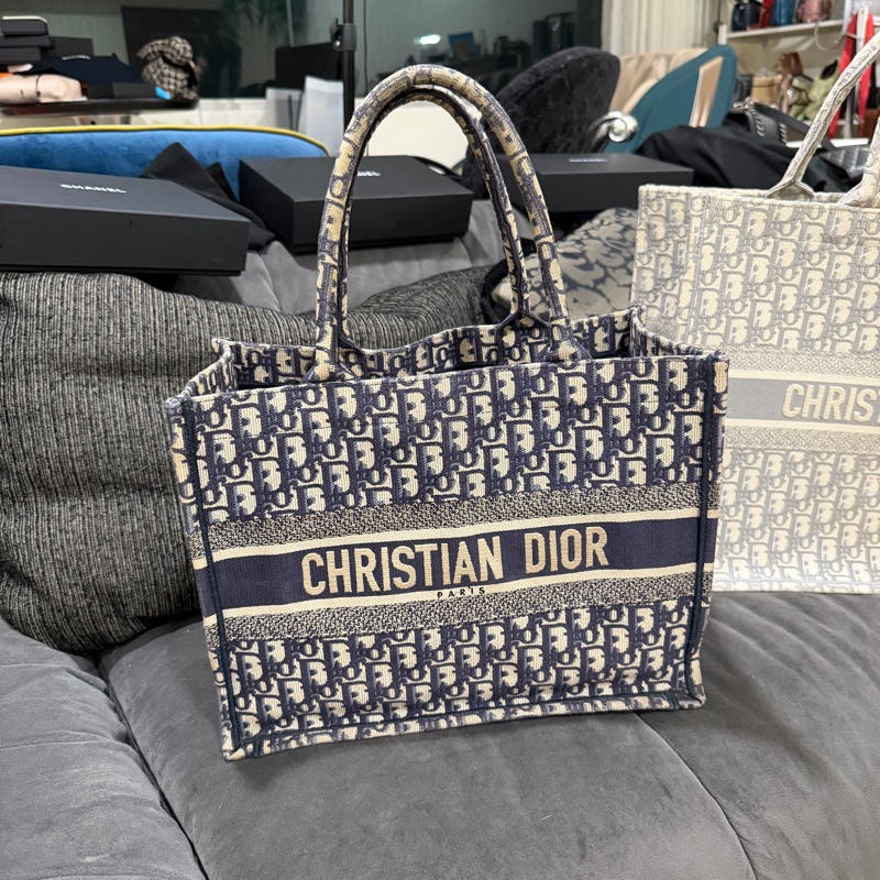 dior #托特 #booktote #老花 #藍色中號-2