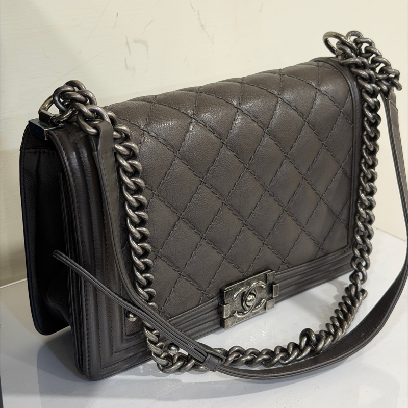 閒置全配❤️ 香奈兒 #灰銀 #leboy #中大號 #28公分-1