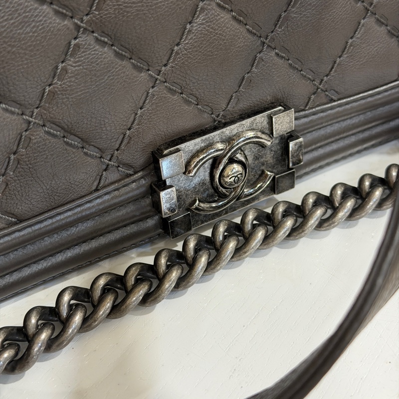 閒置全配❤️ 香奈兒 #灰銀 #leboy #中大號 #28公分-7