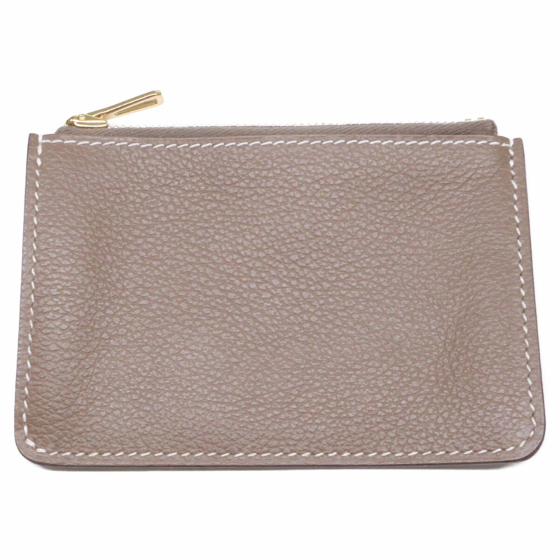 愛馬仕 Constance 纖薄錢包/腰包/腰包，灰褐色，金色五金，成色極佳，B 印記，Epsom 小牛皮，女士款。-7