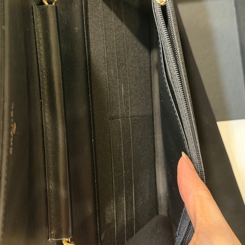 全新全配❤️ 香奈兒 #黑金牛皮 #leboy #V紋 #woc-11