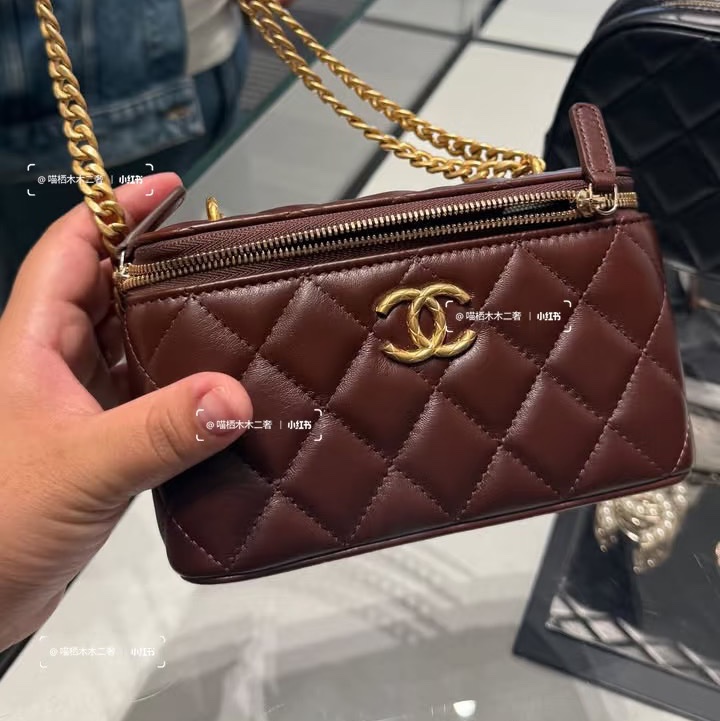 全新全配❤️晶片❤️ 香奈兒 #可可棕 #金柱調節 #長盒子 #22k巧克力色-1