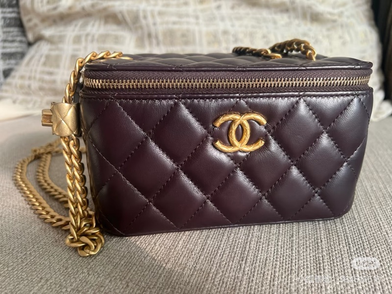 全新全配❤️晶片❤️ 香奈兒 #可可棕 #金柱調節 #長盒子 #22k巧克力色-6