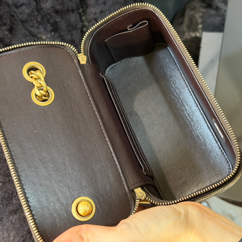 全新全配❤️晶片❤️ 香奈兒 #可可棕 #金柱調節 #長盒子 #22k巧克力色-15