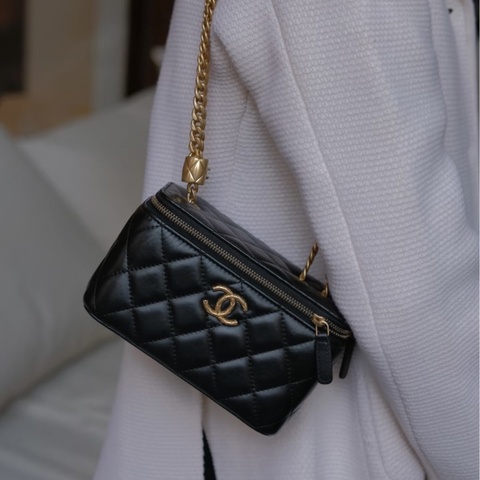 全新全配❤️晶片❤️ 香奈兒 #黑金 #金柱調節 #長盒子 #22k鏡子款