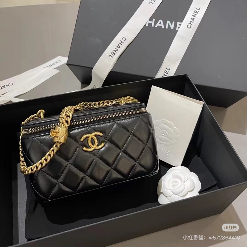 全新全配❤️晶片❤️ 香奈兒 #黑金 #金柱調節 #長盒子 #22k鏡子款-1