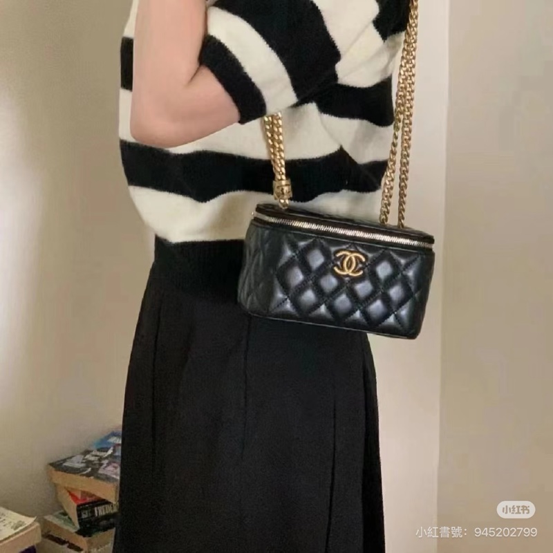 全新全配❤️晶片❤️ 香奈兒 #黑金 #金柱調節 #長盒子 #22k鏡子款-3