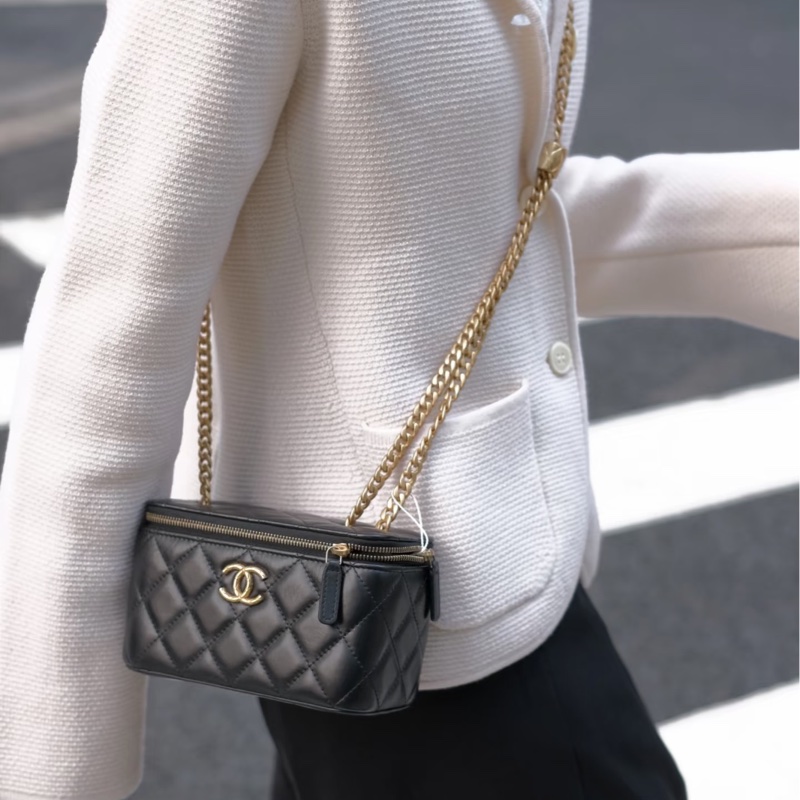 全新全配❤️晶片❤️ 香奈兒 #黑金 #金柱調節 #長盒子 #22k鏡子款-4