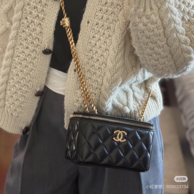 全新全配❤️晶片❤️ 香奈兒 #黑金 #金柱調節 #長盒子 #22k鏡子款-5