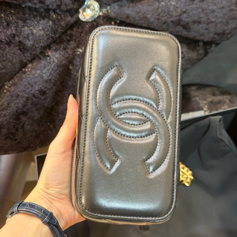 全新全配❤️晶片❤️ 香奈兒 #黑金 #金柱調節 #長盒子 #22k鏡子款-8