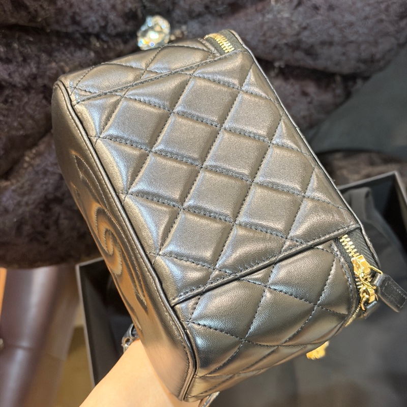 全新全配❤️晶片❤️ 香奈兒 #黑金 #金柱調節 #長盒子 #22k鏡子款-11