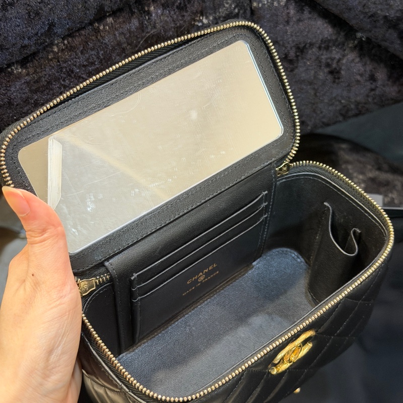 全新全配❤️晶片❤️ 香奈兒 #黑金 #金柱調節 #長盒子 #22k鏡子款-12