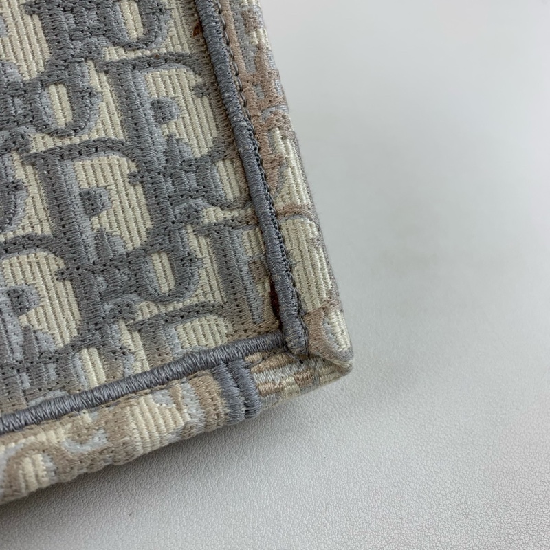 Dior • 經典Book Tote 灰色刺繡托特 中號 有購證✔️-25