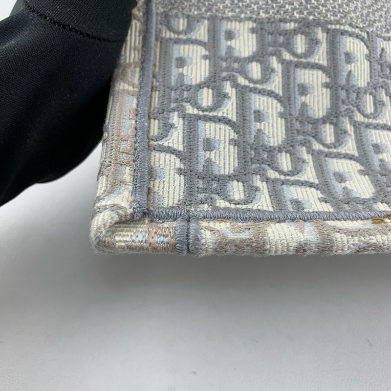 Dior • 經典Book Tote 灰色刺繡托特 中號 有購證✔️-28