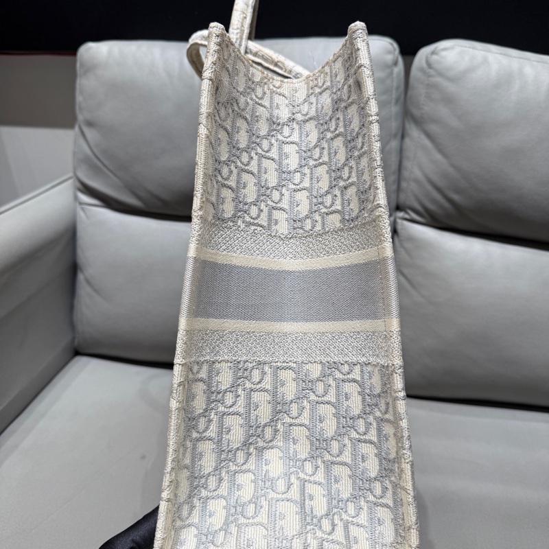Dior • Book Tote 灰色刺繡托特 大號-4