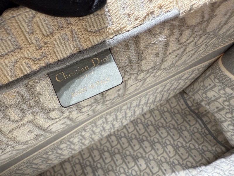 Dior • Book Tote 灰色刺繡托特 大號-8