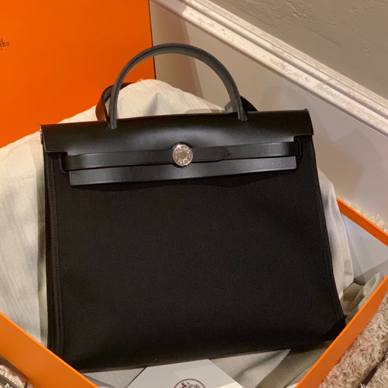 🈶23年購證❤️ 愛馬仕 #herbag31 #黑銀 #zip #帆布-0