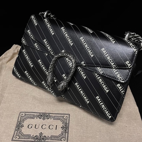 Gucci & Balenciaga • 限量聯名老花酒神包 中號