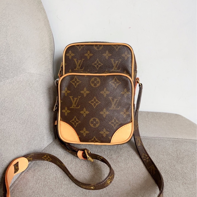 百搭帥包🥸Lv路易威登老花植鞣革雙層相機包單肩斜挎包-8