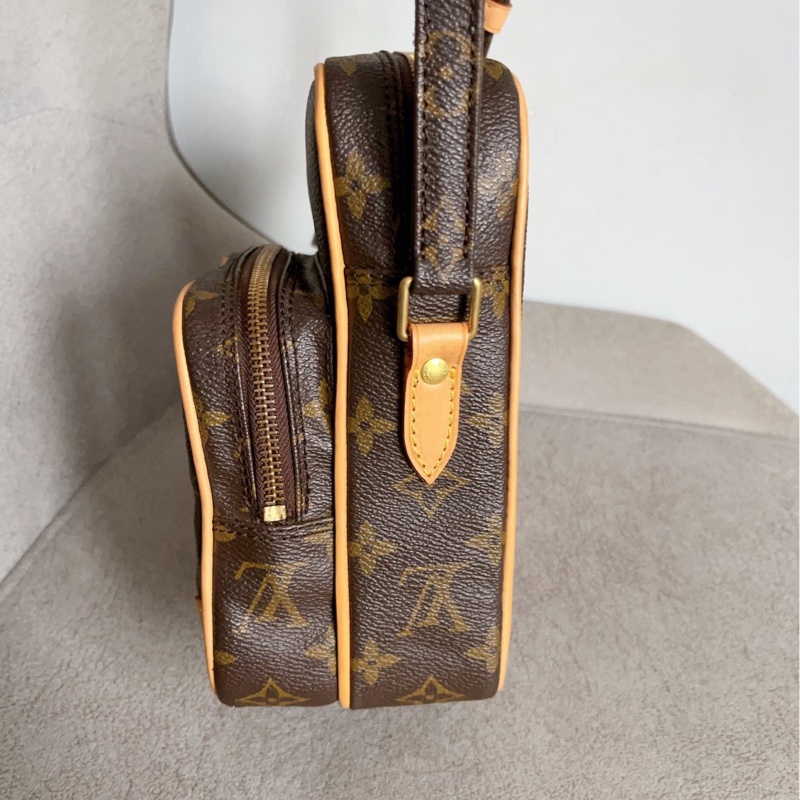 百搭帥包🥸Lv路易威登老花植鞣革雙層相機包單肩斜挎包-11