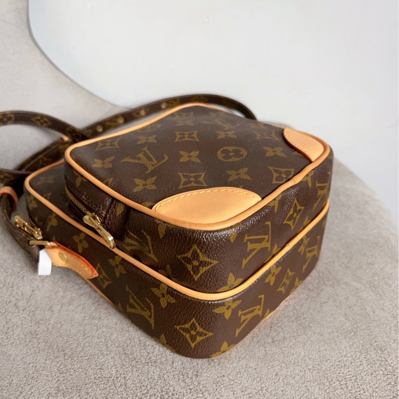 百搭帥包🥸Lv路易威登老花植鞣革雙層相機包單肩斜挎包-12