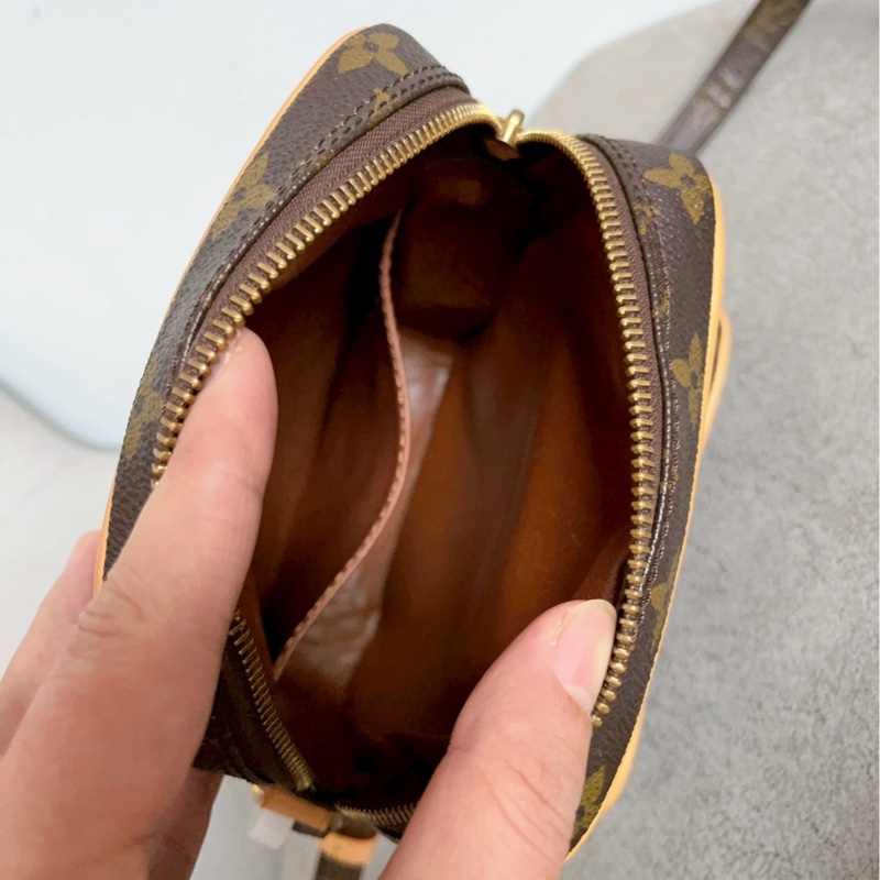 百搭帥包🥸Lv路易威登老花植鞣革雙層相機包單肩斜挎包-14