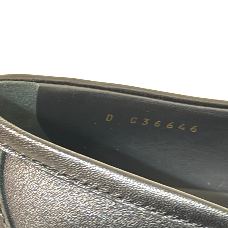 914intheair『全新』Chanel 香奈兒經典書包釦黑金樂福鞋 38-12