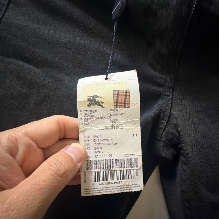 Burberry 黑色 休閒長褲 義大利 新品-2