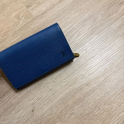 瑞奇二手精品 Louis Vuitton epi 藍水玻紋 中夾