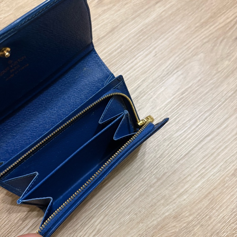 瑞奇二手精品 Louis Vuitton epi 藍水玻紋 中夾-5
