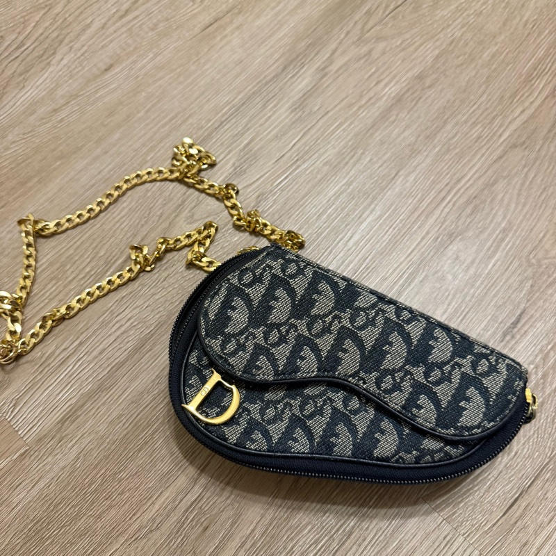 瑞奇二手精品 Dior 滿版 化妝包 側背包-1