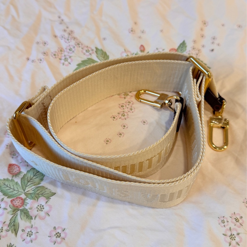 全新LV 可調節布面織紋背帶-1