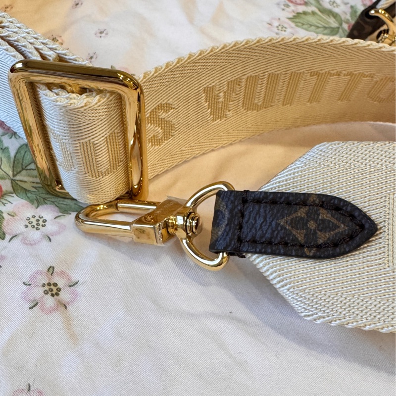 全新LV 可調節布面織紋背帶-3