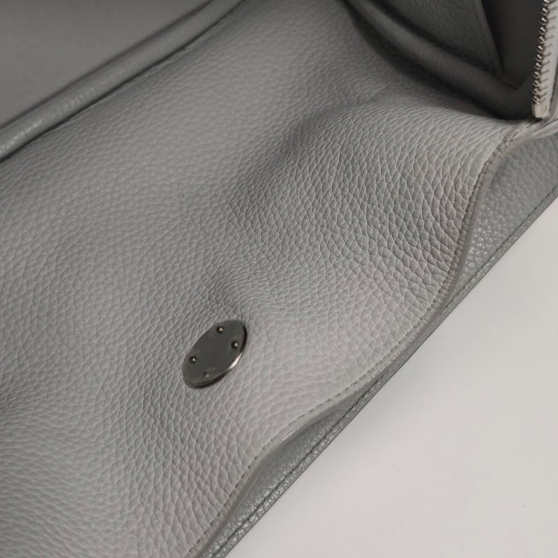 Hermes Lindy30純色旋扣單肩包Clemence（TC）牛皮銀扣08聖杯藍T刻-10