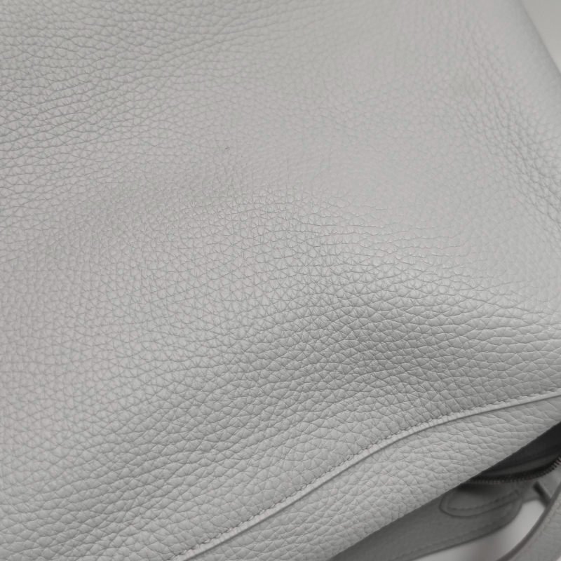 Hermes Lindy30純色旋扣單肩包Clemence（TC）牛皮銀扣08聖杯藍T刻-25